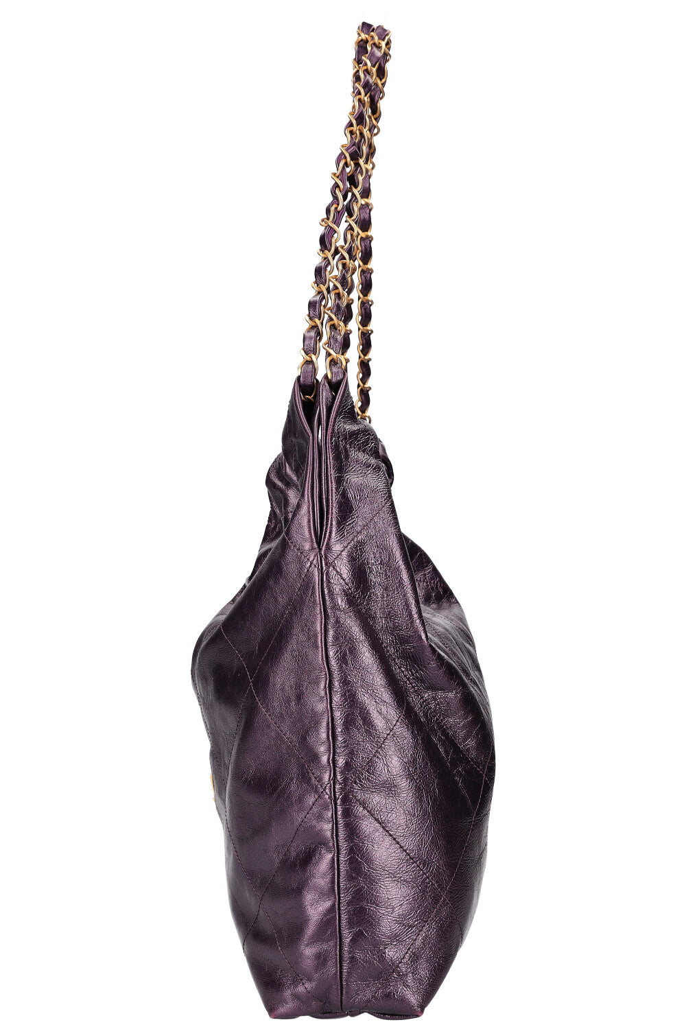 CHANEL 22 Bag Metallic Purple