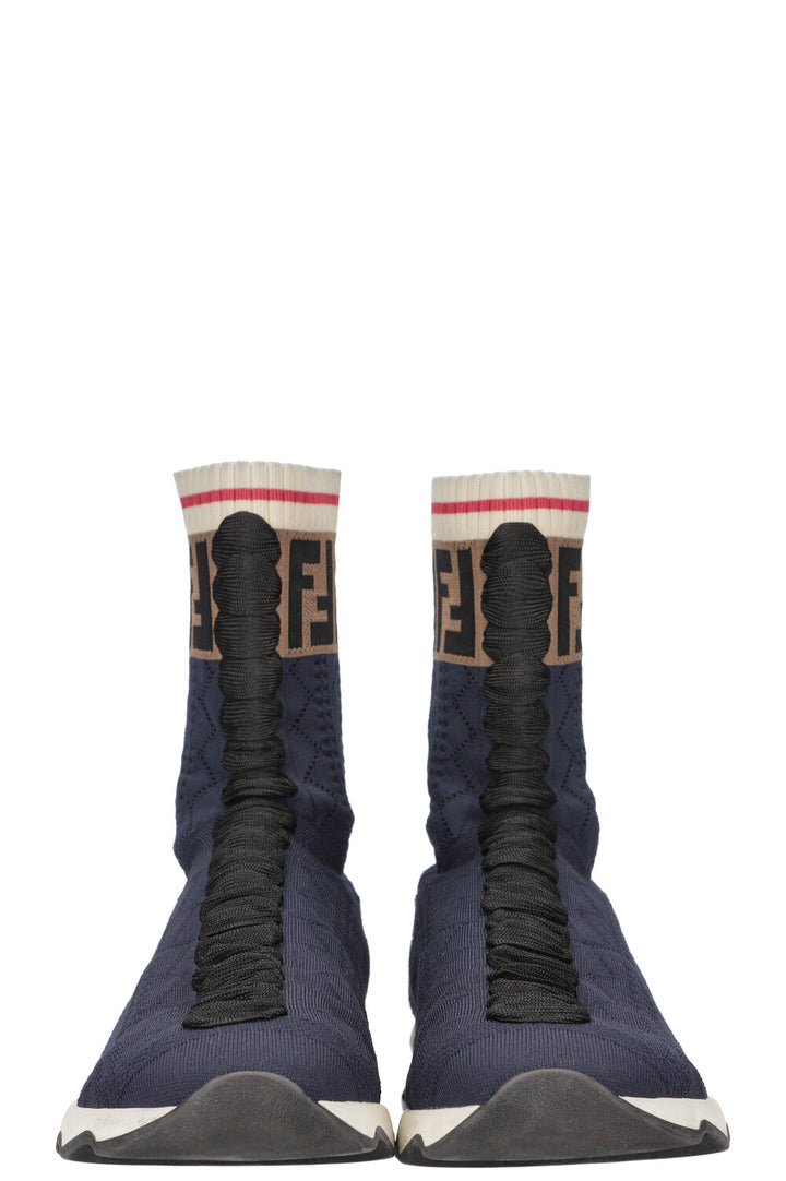 FENDI Sock Sneakers Logo Blue