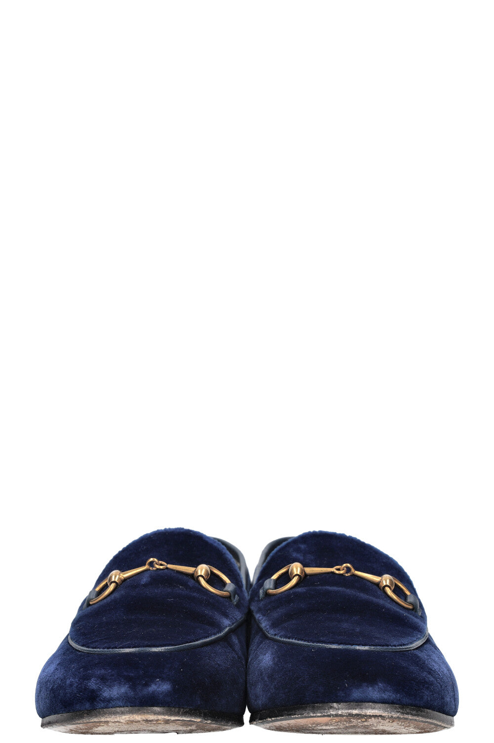 GUCCI Jordaan Flats Velvet Blue