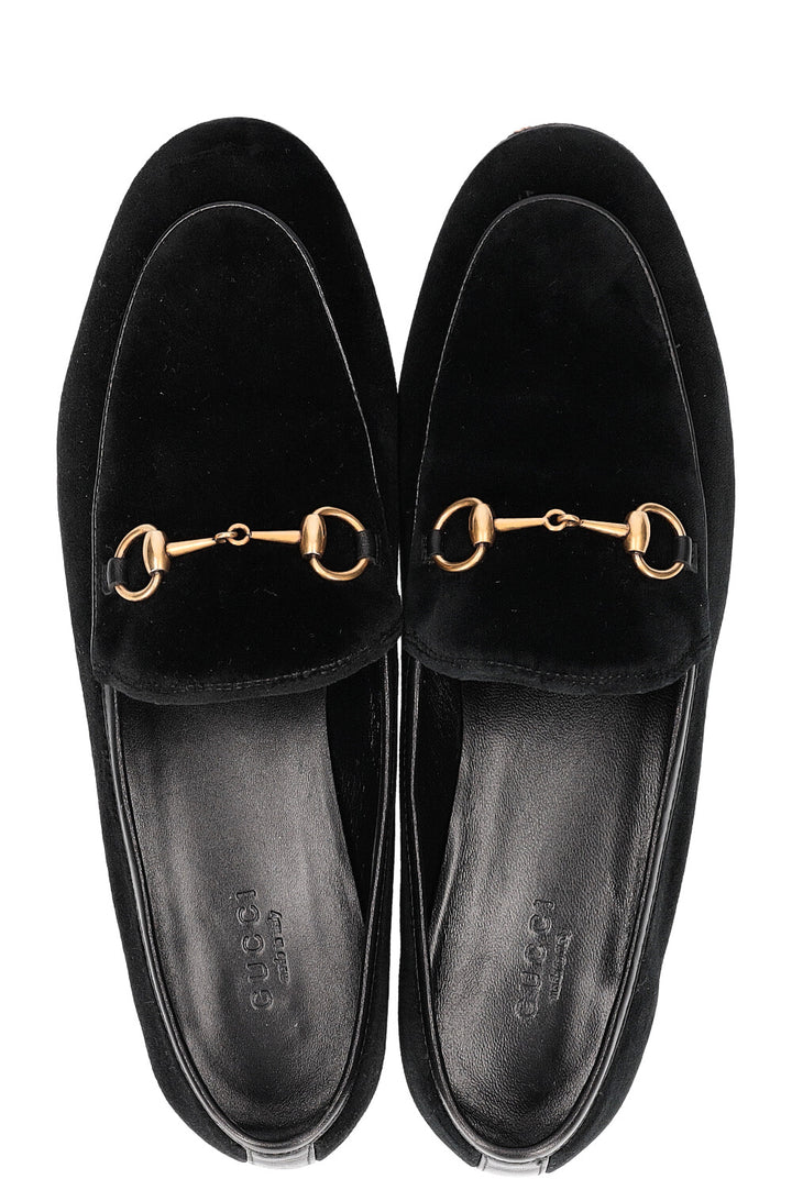 GUCCI Jordaan Flats Velvet Black