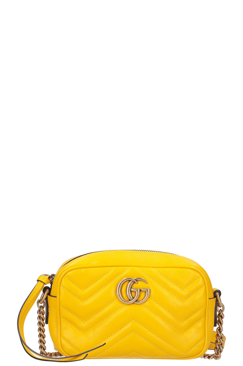 GUCCI Marmont Mini Camera Bag Yellow