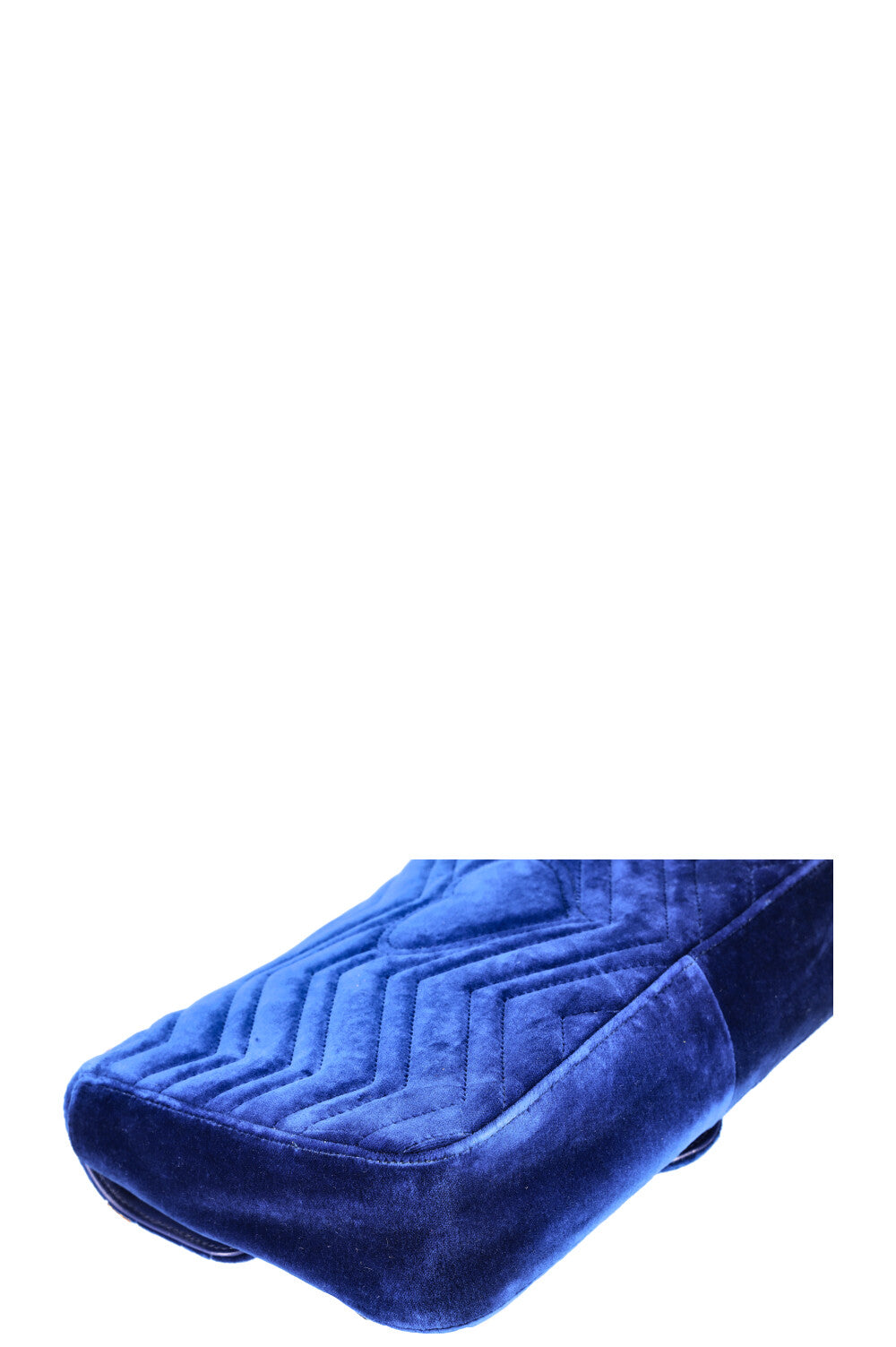Sac GUCCI Marmont Moyen Velours Bleu