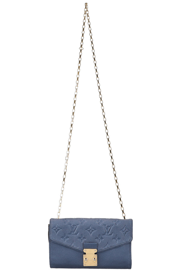 LOUIS VUITTON Saint Germain Pochette MNG Empreinte Cuir Bleu