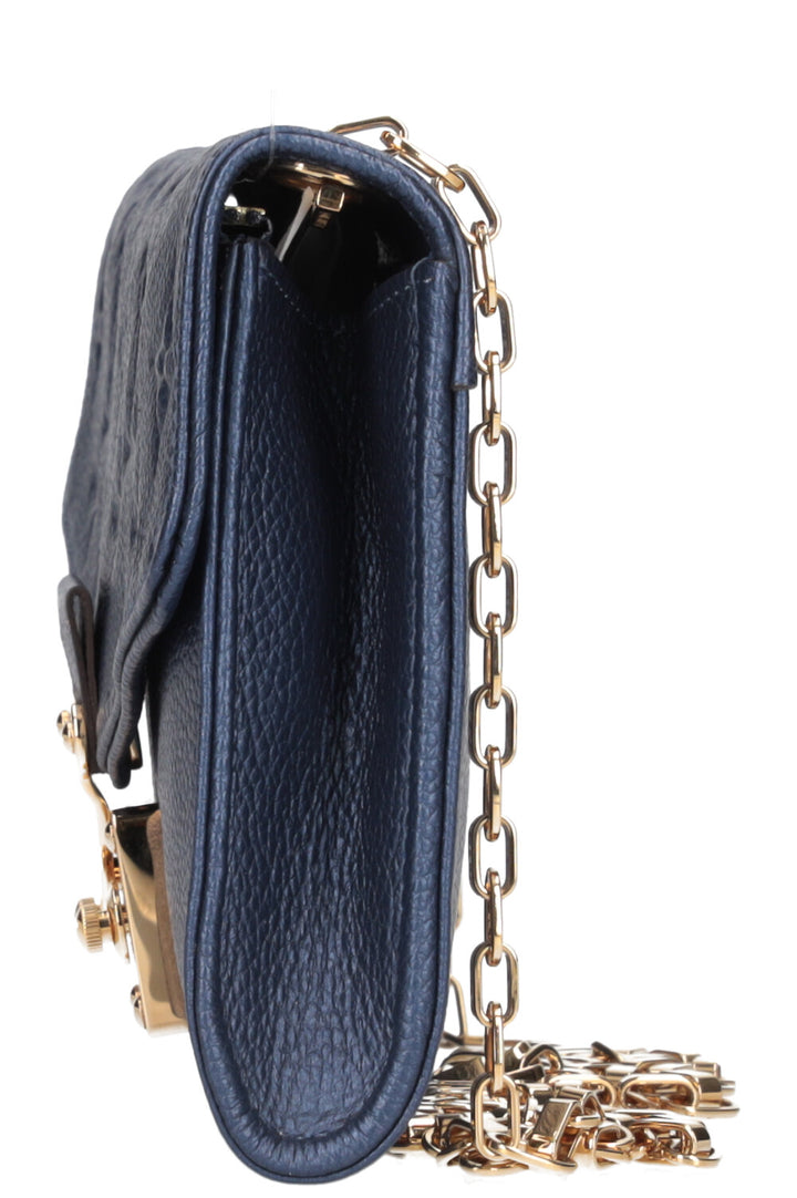 LOUIS VUITTON Saint Germain Pochette MNG Empreinte Leather Blue