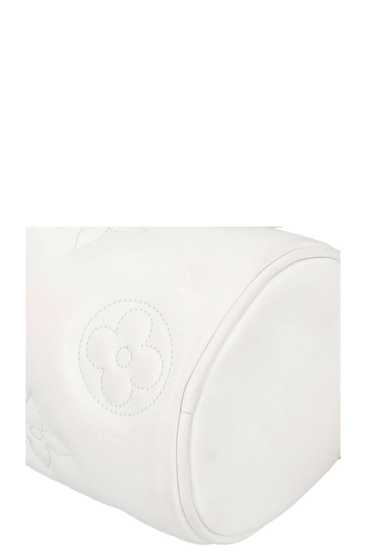 LOUIS VUITTON Papillon BB Satchel Bag White Empreinte