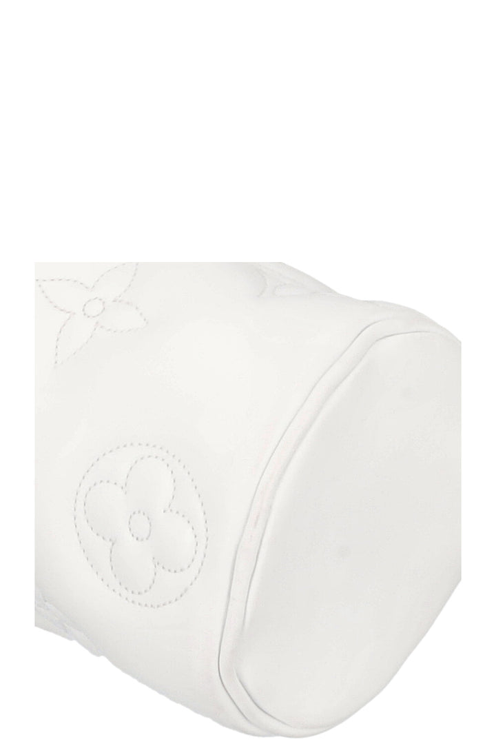 LOUIS VUITTON Papillon BB Satchel Bag White Empreinte