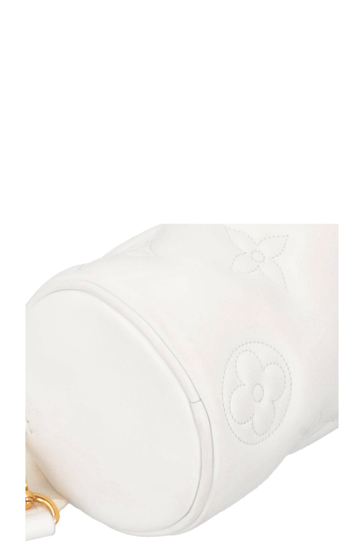 LOUIS VUITTON Papillon BB Satchel Bag White Empreinte