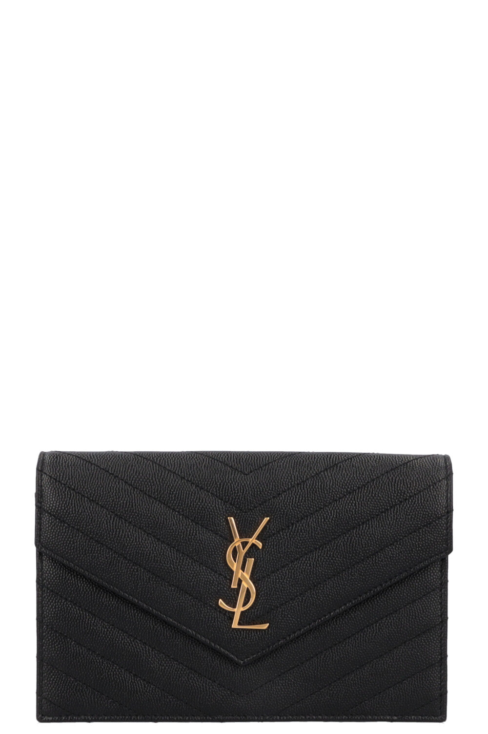 SAINT LAURENT Cassandre WOC Bag Leather Black
