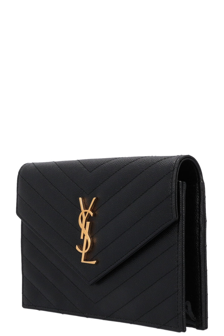 SAINT LAURENT Cassandre WOC Bag Leather Black