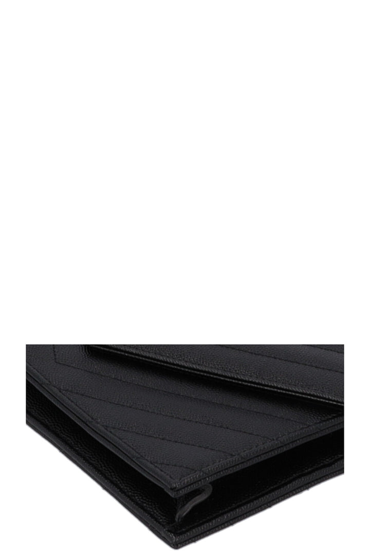 SAINT LAURENT Cassandre WOC Bag Leather Black