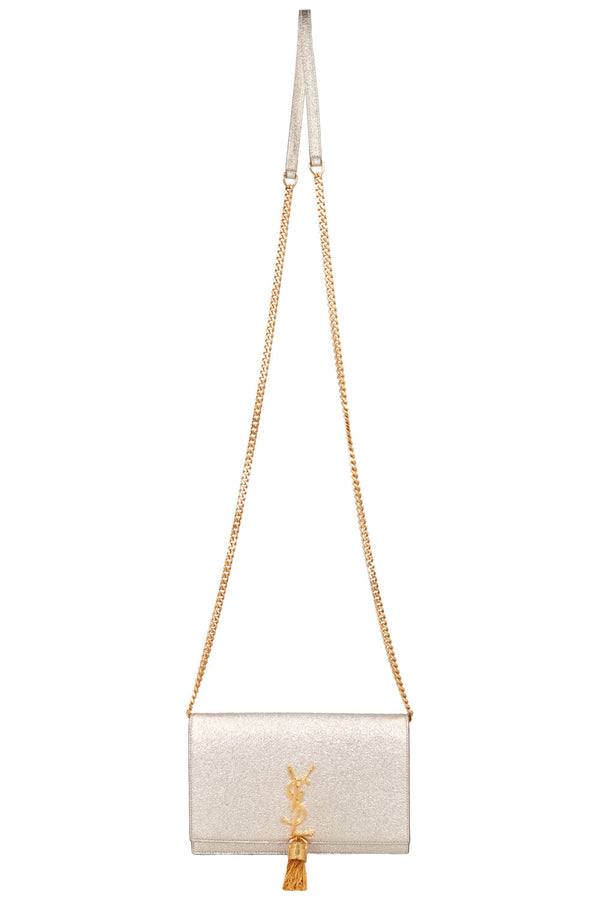 SAINT LAURENT Kate Tassel Bag Metallic Gold