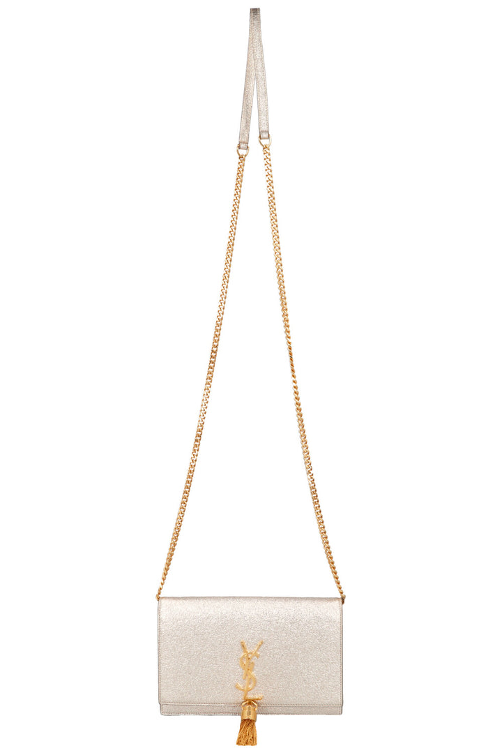 SAINT LAURENT Kate Tassel Bag Metallic Gold