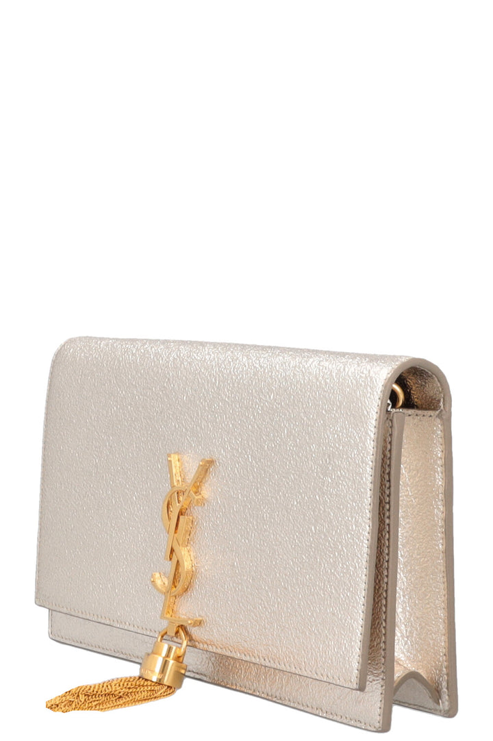 SAINT LAURENT Kate Tassel Bag Metallic Gold