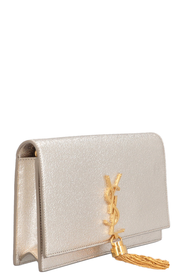 SAINT LAURENT Kate Tassel Bag Metallic Gold
