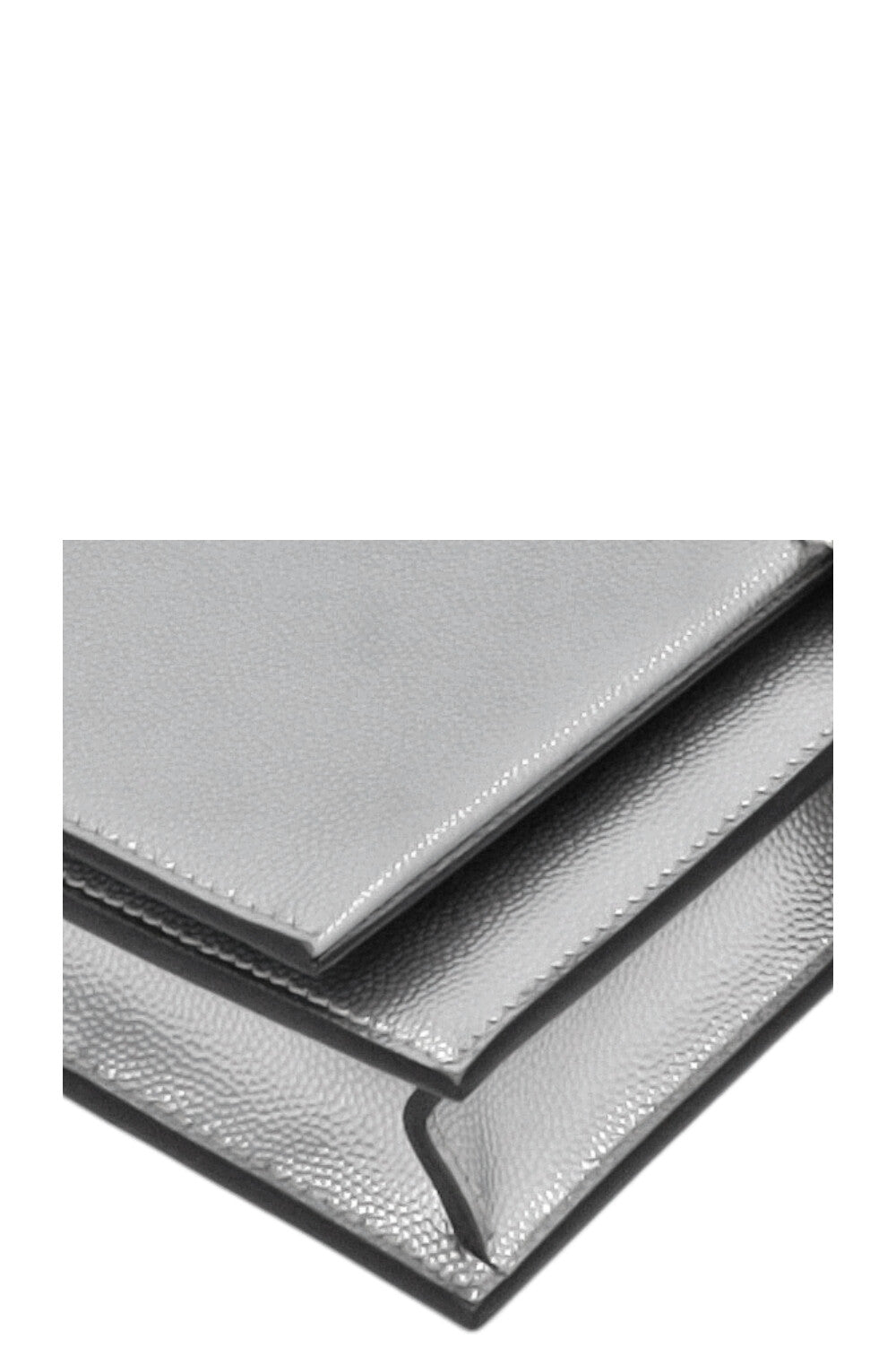SAINT LAURENT Kate Tassel Bag Grain De Poudre Silver
