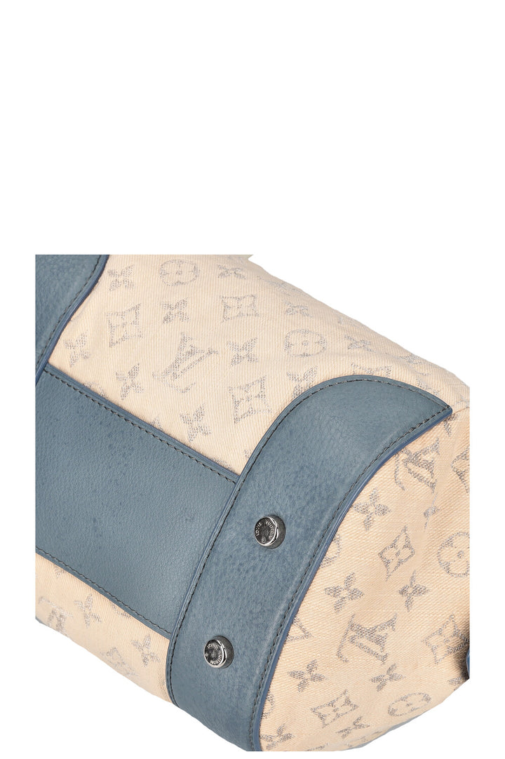 LOUIS VUITTON Pochette Round Monogram Denim White