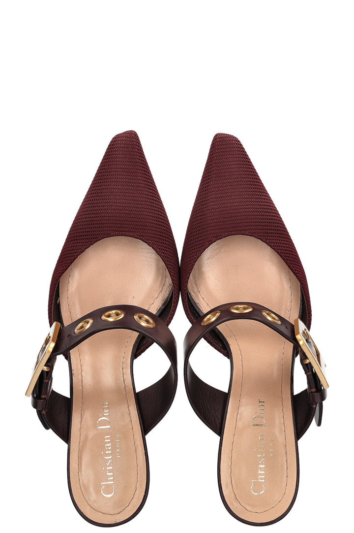 CHRISTIAN DIOR D-Dior Heels Technical Fabric Burgundy