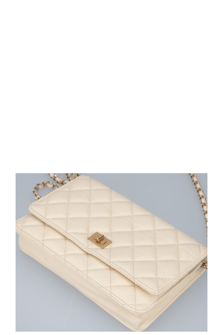 CHANEL 2.55 Wallet on Chain Bag  Ivory
