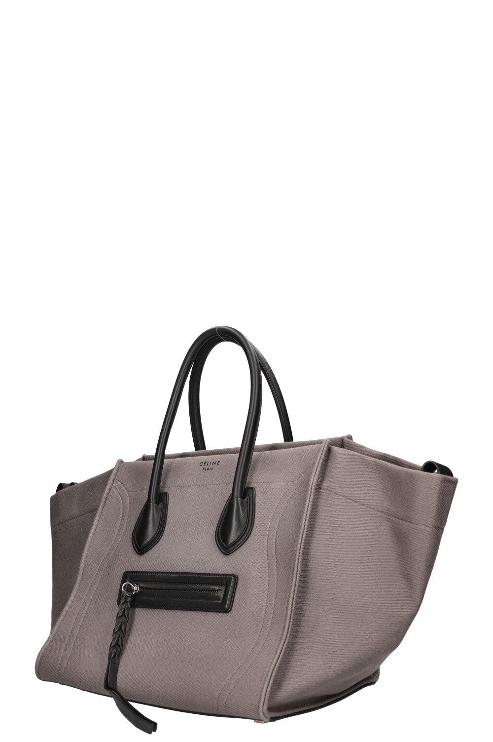 CÈLINE Luggage Phantom Bag Grey Canvas