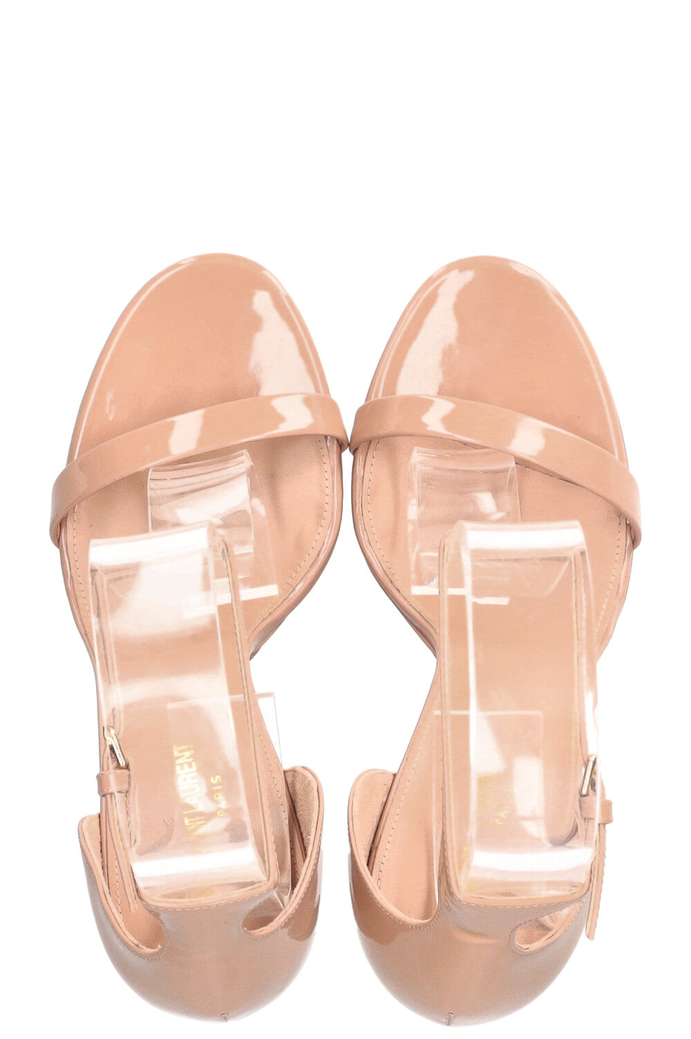 SAINT LAURENT Hall 105 Heels Patent Nude