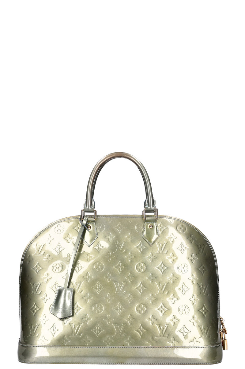 LOUIS VUITTON Alma Bag GM Vernis Vert Tonic