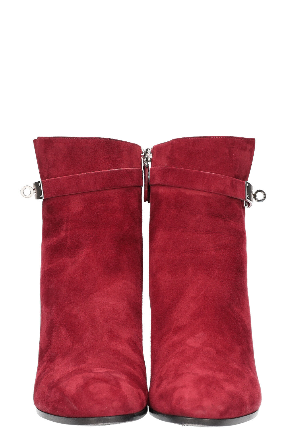 HERMÈS Saint Germain Boots Suede Bordeaux