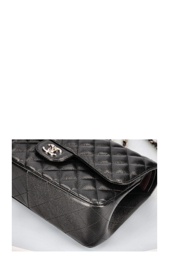 CHANEL Double Flap Bag Large Caviar Black