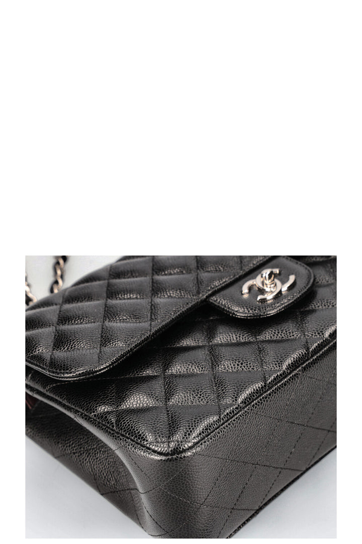 CHANEL Double Flap Bag Large Caviar Black