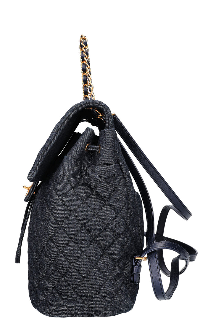 CHANEL Urban Spirit Backpack Denim Blue