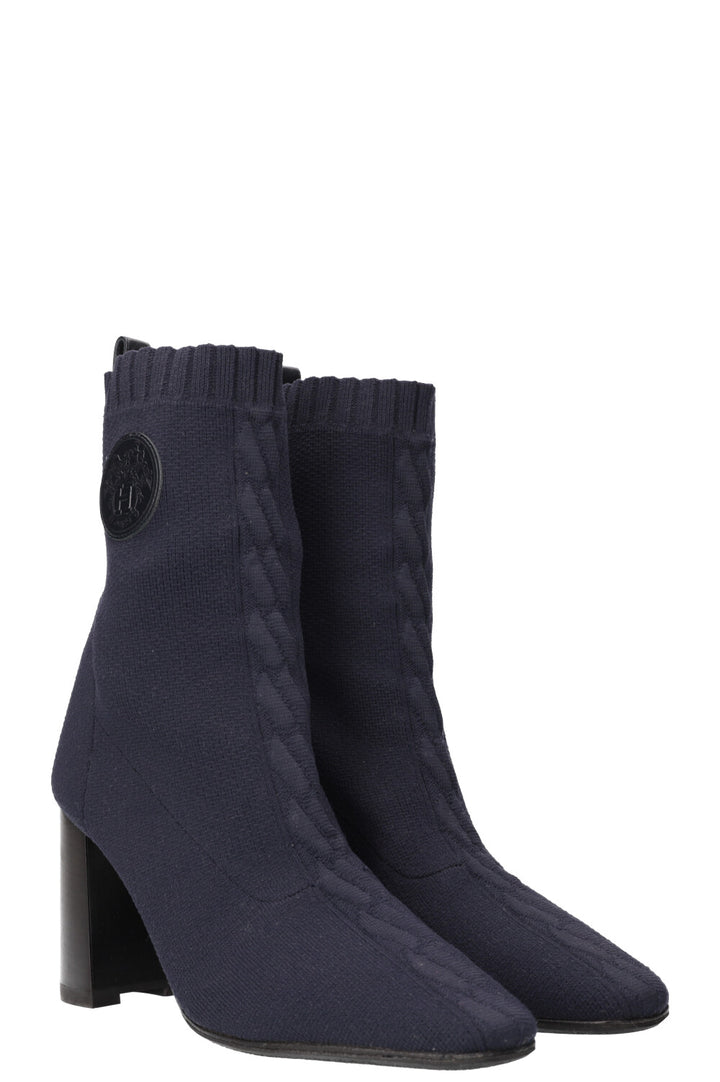 HERMÈS Volver Boots Nylon Navy