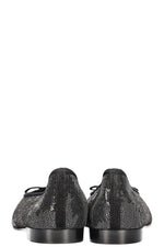 CHANEL Classic Flats Sequin Black