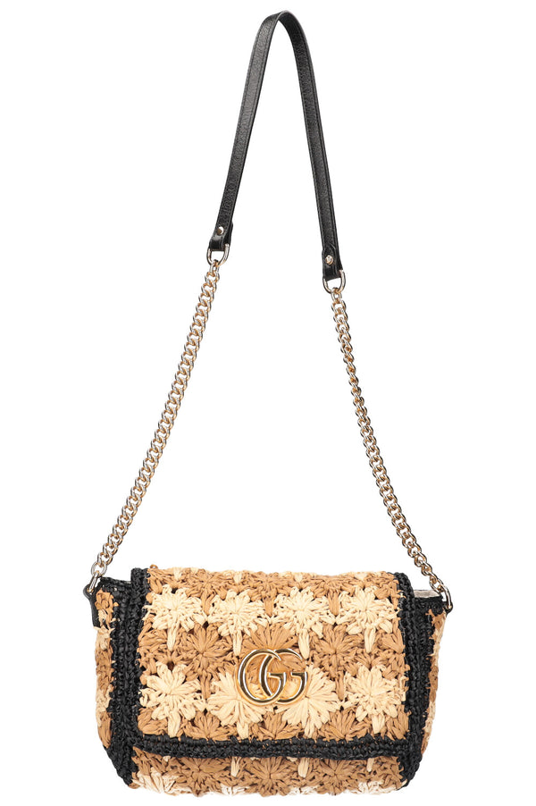 Sac GUCCI Marmont Raphia Beige