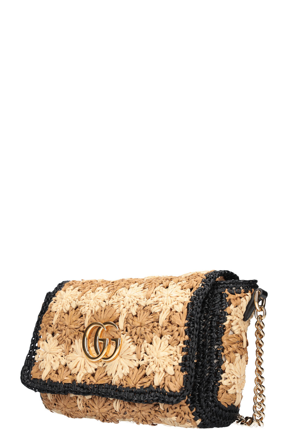 GUCCI Marmont Bag Raffia Beige