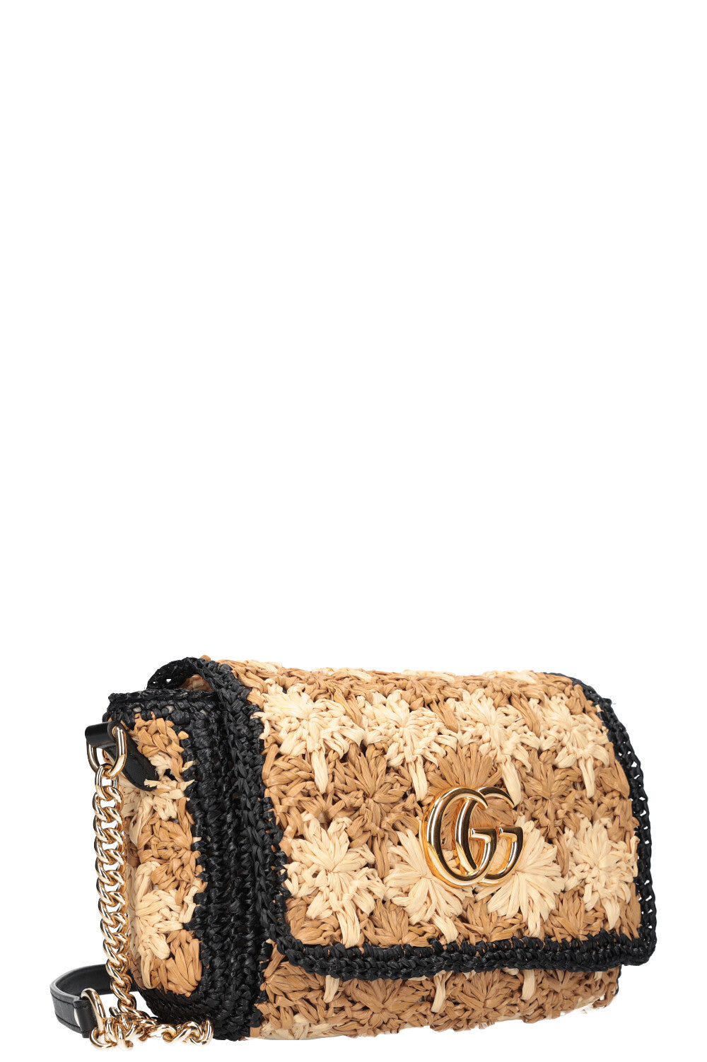 GUCCI Marmont Bag Raffia Beige