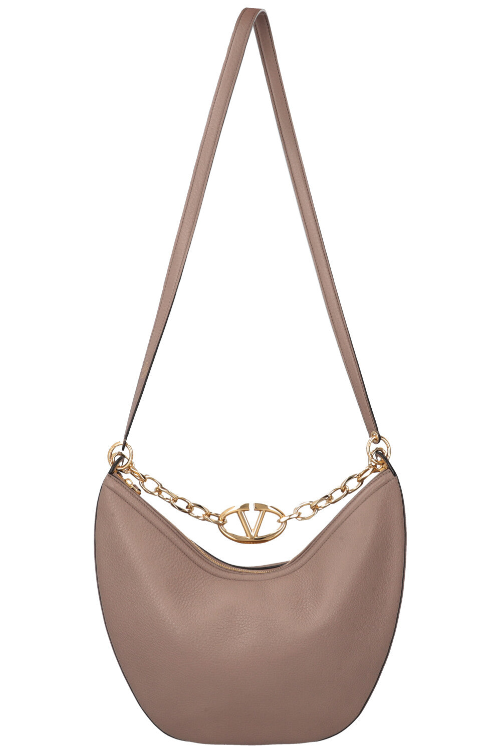 VALENTINO Half Moon Hobo Bag Clay