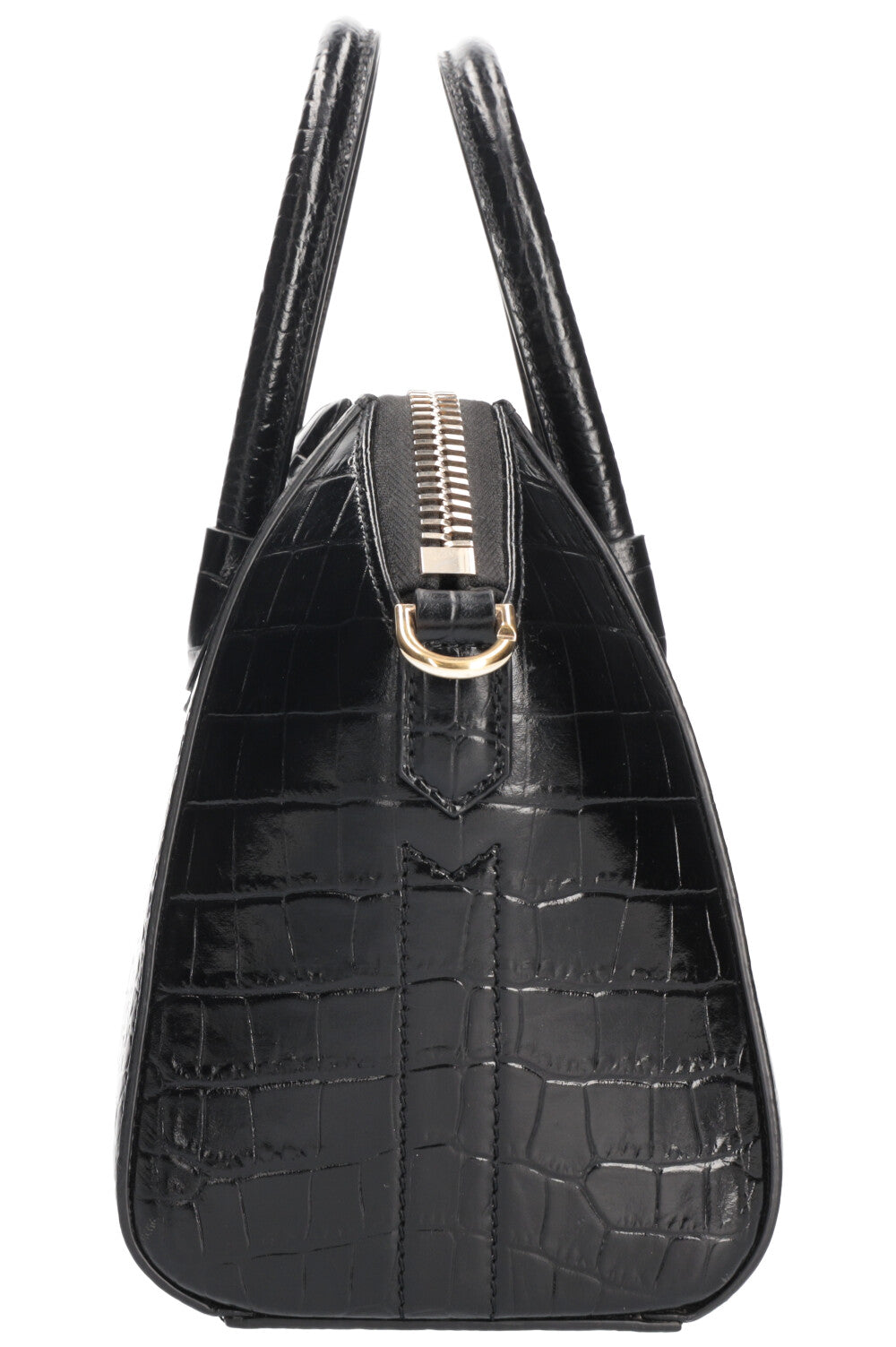 GIVENCHY Mini Croco Embossed Antigona Bag Black