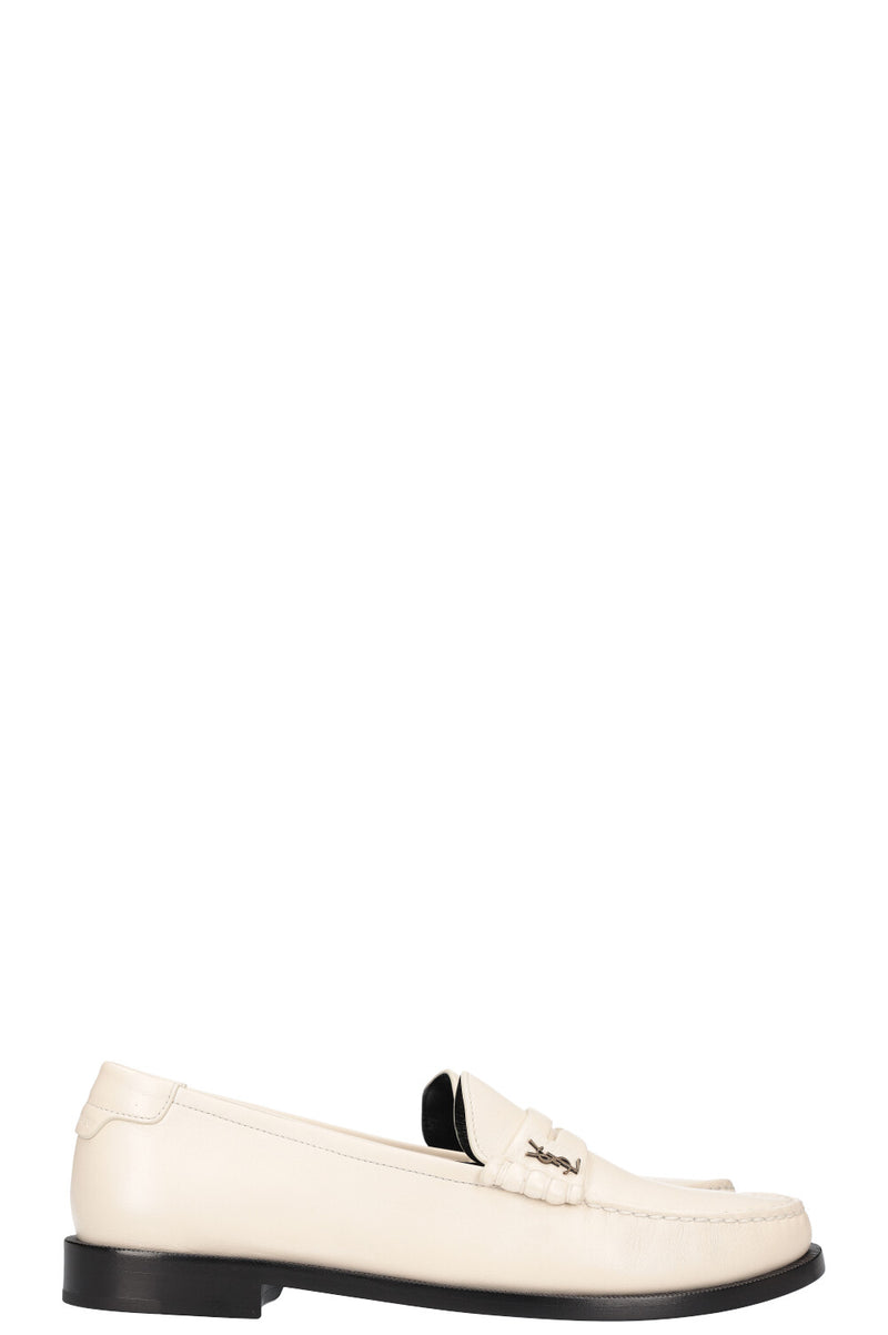 SAINT LAURENT Le Loafer White