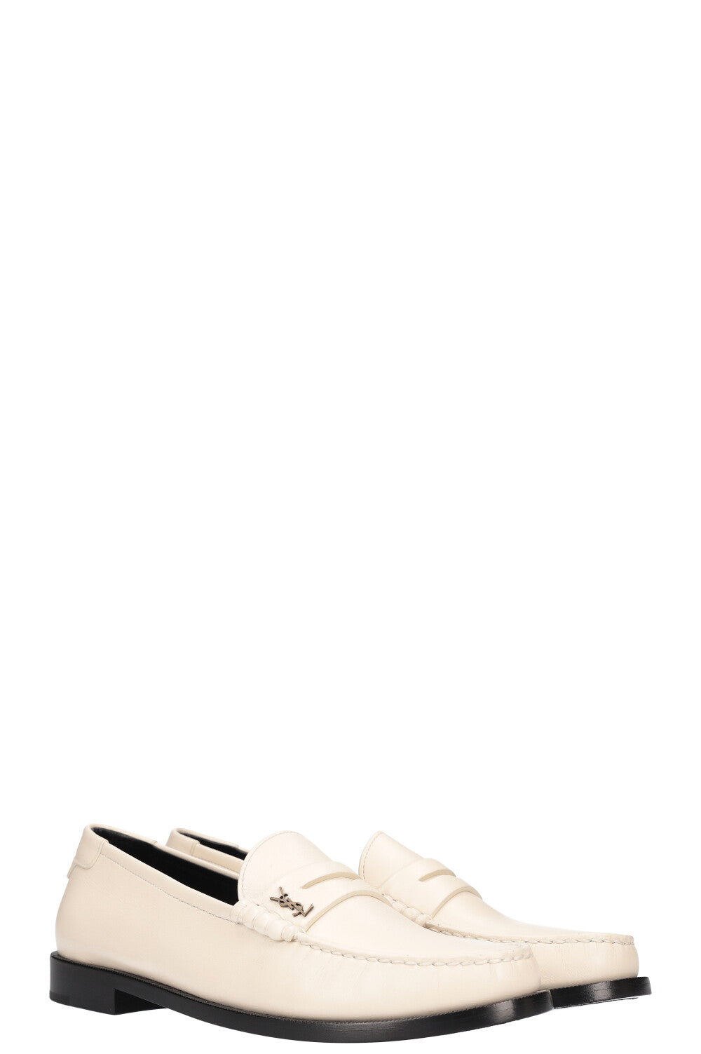 SAINT LAURENT Le Loafer White