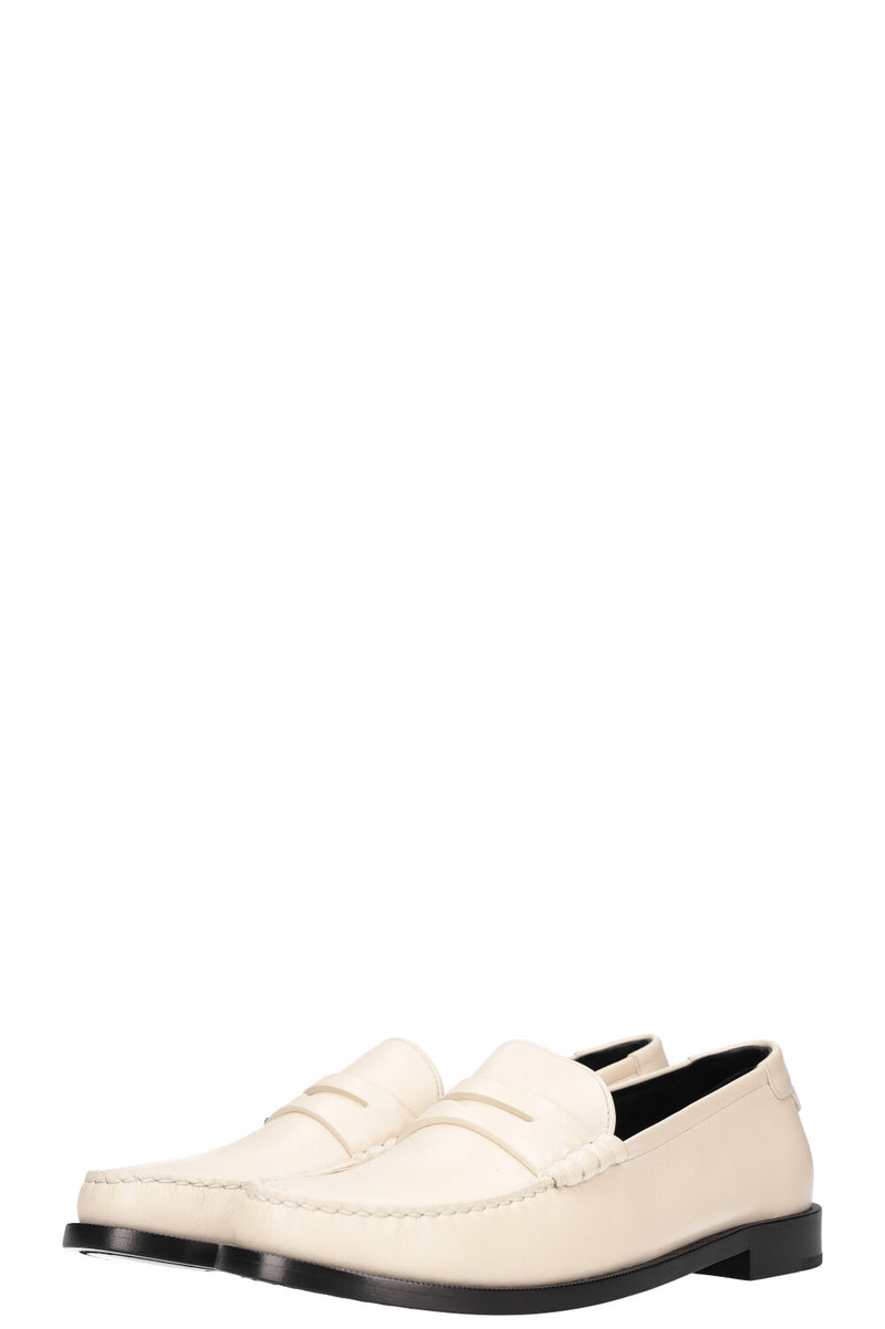 SAINT LAURENT Le Loafer White