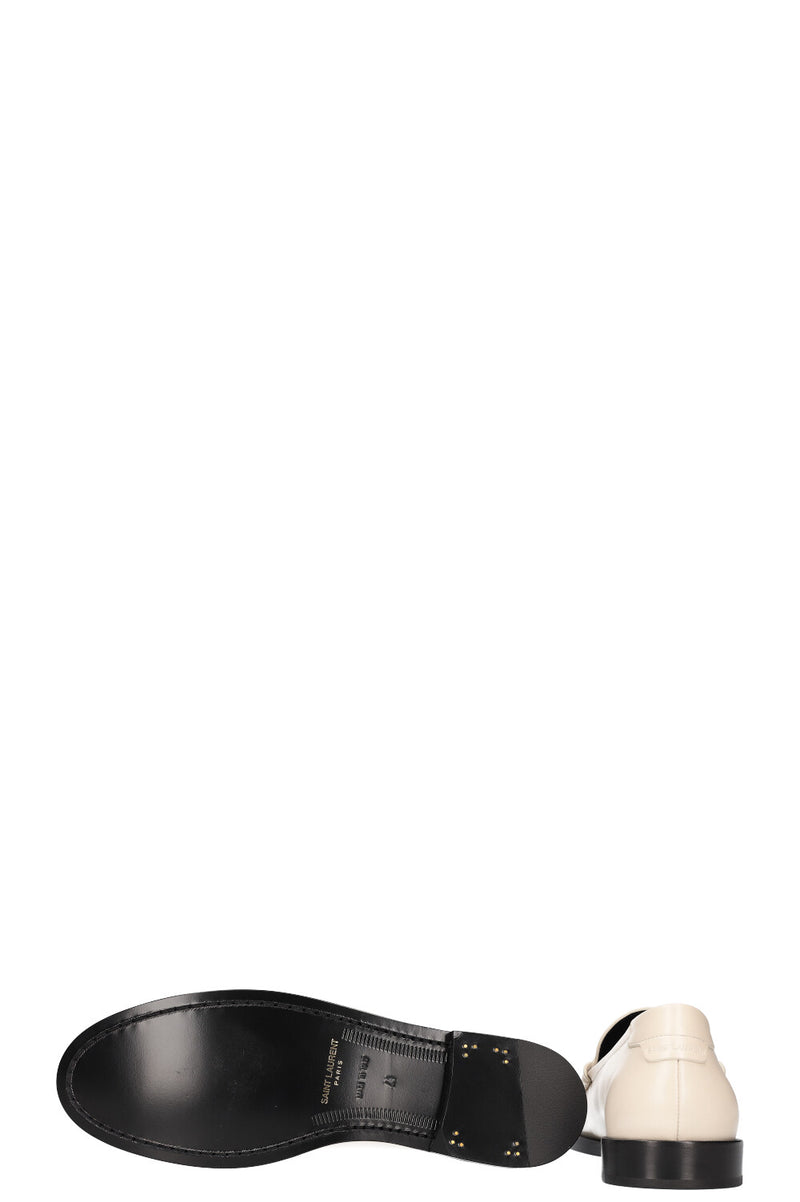SAINT LAURENT Le Loafer White