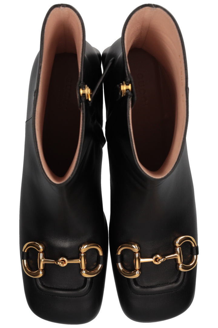 GUCCI Horsebit Ankle Boots Black