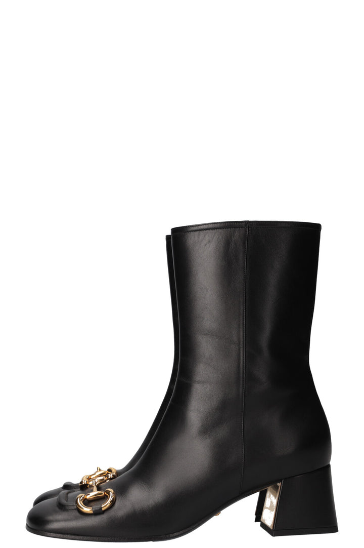 GUCCI Horsebit Ankle Boots Black