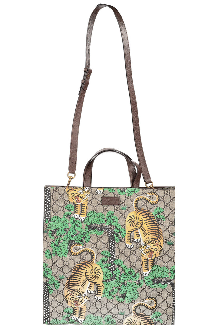 GUCCI Convertible Soft Open Tote Bengal Print GG Canvas