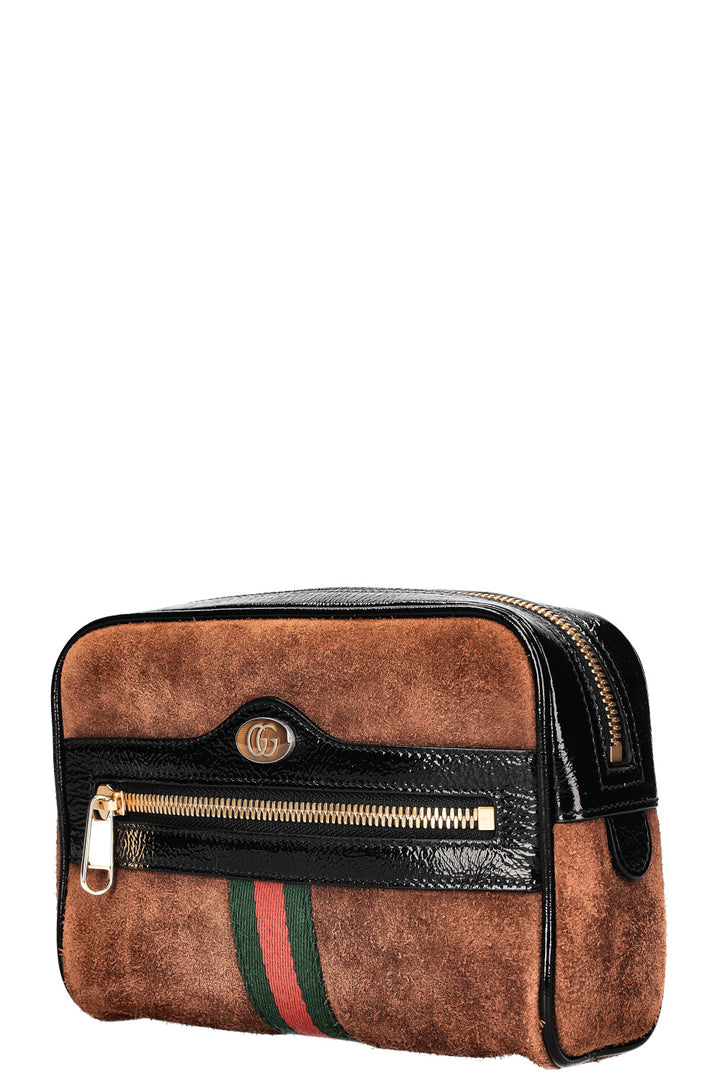 GUCCI Ophidia Belt Bag Suede Brown