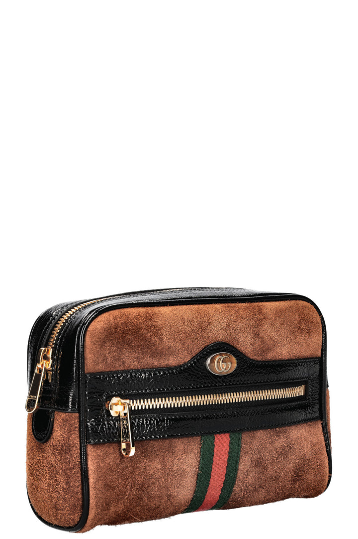 GUCCI Ophidia Belt Bag Suede Brown