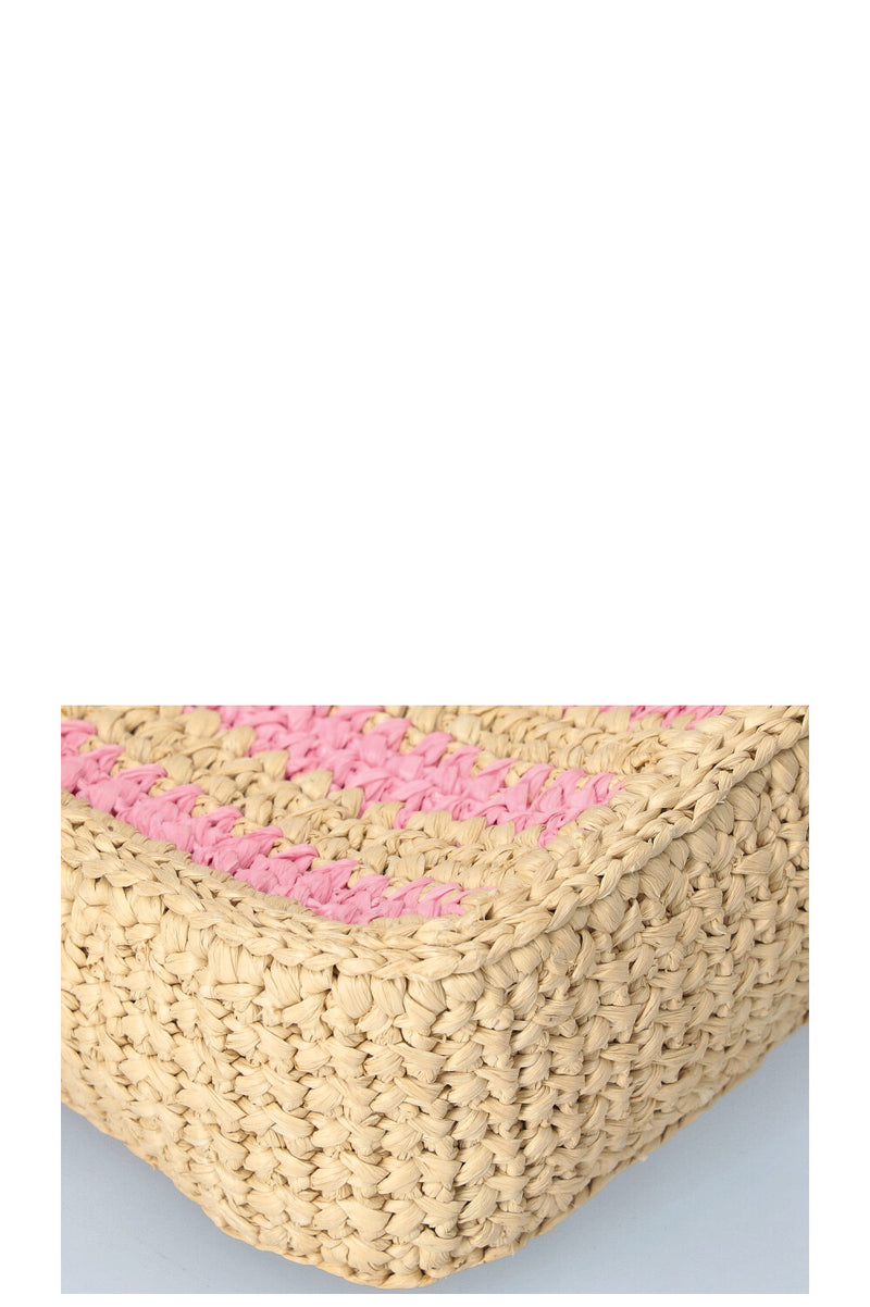 PRADA Re-Edition 2005 Crochet Bag Tan Pink