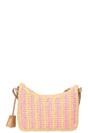 PRADA Re-Edition 2005 Crochet Bag Tan Pink