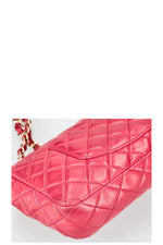 CHANEL Valentine's Day East West Flap Bag Red