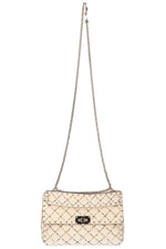 VALENTINO Rockstud Spike Bag Beads Ivory