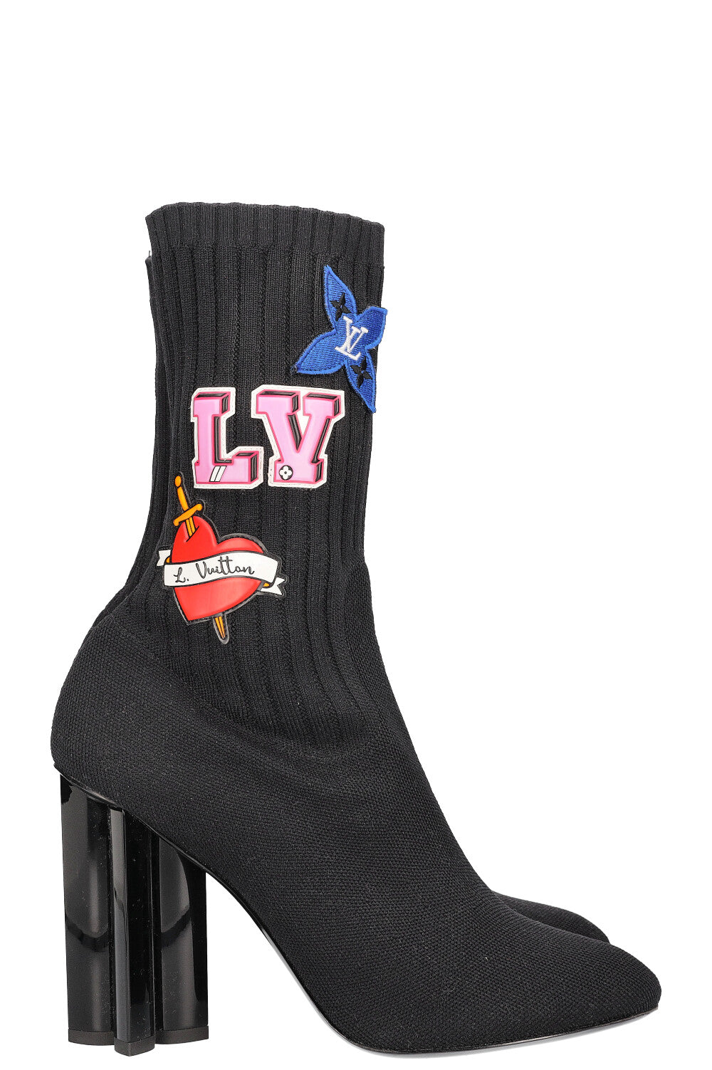 Louis vuitton black heart ankle boots hot sale